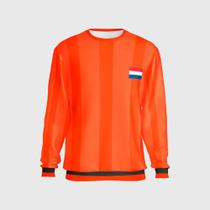 Blusa Holanda Moletom Copa Holandesa Laranja Cruyff Casaco Blusa Holanda Moletom Copa Holandesa Laranja Cruyff Casaco