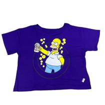 Blusa Hommer Simpsons Cropped Camiseta Baby Look Blusinha Feminina Sf566