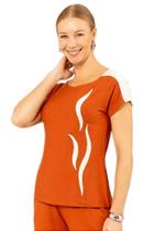 Blusa Humana Japonesa Bicolor com Aplicação da Marca Cor do Céu Blusa Humana Japonesa Bicolor com Aplicação da Marca Cor do Céu