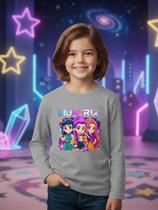 Blusa Huntrix infantil manga Longa Juvenil Guerreiras Kpop