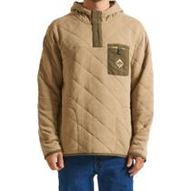 Blusa Hurley Russel 1/4 Snap Fleece PO WT24 Masculina Caqui Blusa Hurley Russel 1/4 Snap Fleece PO WT24 Masculina Caqui