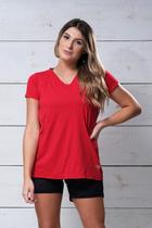 Blusa IB SPORT Decote V Vermelha