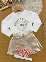 Blusa Infantil Animê Inverno Manga Longa Branca Pretty e Classy Blusa Infantil Animê Inverno Manga Longa Branca Pretty e Classy