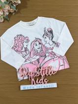 Blusa Infantil Animê Inverno Manga Longa Princesas Disney Blusa Infantil Animê Inverno Manga Longa Princesas Disney