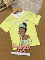 Blusa Infantil Animê Verão Verde Princesa Tiana Disney Blusa Infantil Animê Verão Verde Princesa Tiana Disney