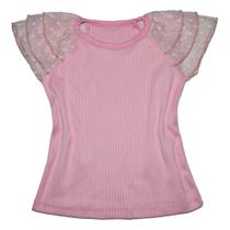 Blusa Infantil Babadinho Tule Blusinha Menina