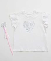 Blusa Infantil Babado Paetê Brinde Marisa Tam 4 a 10 O-78096