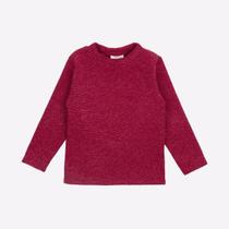 Blusa Infantil Boucle Básica Lisa Manga Longa Inverno -
