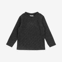 Blusa Infantil Boucle Básica Lisa Manga Longa Inverno -