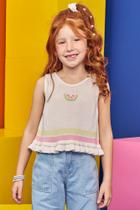 Blusa Infantil Boxy em Tricot Verão Kukiê