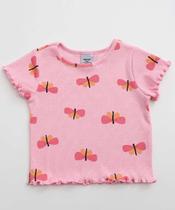 Blusa Infantil Canelada Borboletas Marisa Tam 1 a 3 Ro-92035 Blusa Infantil Canelada Borboletas Marisa Tam 1 a 3 Ro-92035
