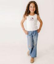 Blusa Infantil Canelada Hello Kitty Tam 4 a 10 Off Whi-73159 Blusa Infantil Canelada Hello Kitty Tam 4 a 10 Off Whi-73159