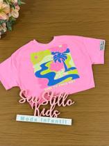 Blusa Infantil Catavento Verão Rosa Paraiso