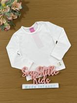 Blusa Infantil Cinti Inverno Manga Longa Térmica Off White