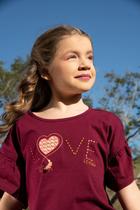 Blusa infantil com bordado love