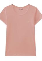 Blusa Infantil Cotton Lisa Laranja Neon Nina Go