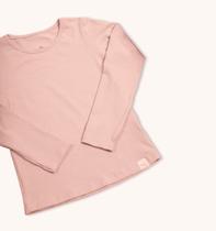 Blusa Infantil Cotton Manga Longa - Rosa claro - Bugbee