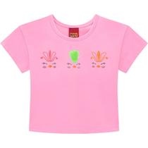 Blusa Infantil Cropped Kyly Menina Camisa Camiseta Tam 4 a 8