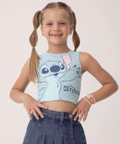 Blusa Infantil Cropped Stitch Tam 4 a 10 Azul-65114 Blusa Infantil Cropped Stitch Tam 4 a 10 Azul-65114