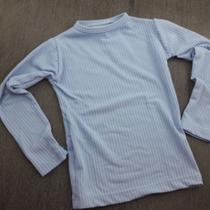 Blusa Infantil de Manga Comprida Unissex Cor:Azul BebêTamanho:1-2 anos