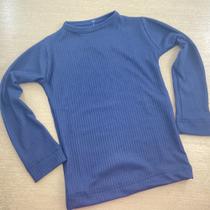 Blusa Infantil de Manga Comprida Unissex Cor:Azul MarinhoTamanho:1-2 anos