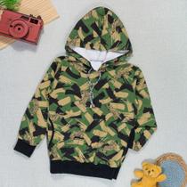 Blusa Infantil de Moletom Camuflado Tigre até 8 anos