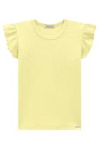 Blusa Infantil em Canelado Maui Básica c/ aplique Strass - Infanti