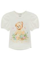 Blusa Infantil em Cotton Ursinha Jardim Magic Garden Princess by Infanti