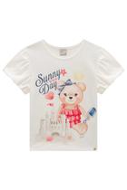 Blusa Infantil em Cotton Ursinha Sunny Day Princess by Infanti