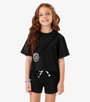Blusa Infantil em Meia Malha Rovi Kids Preto