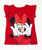 Blusa Infantil Estampa Babado Minnie Disney Tam 1 a 3-74190