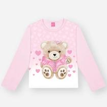 Blusa Infantil Fem Ursa Rosa 12451 Cinti