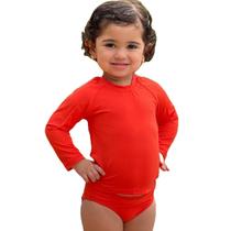 Blusa infantil feminina com calcinha proteção uv 50 ouseuse
