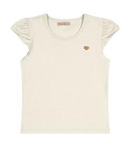 Blusa Infantil Feminina Cotton Leve Trick Nick Bege