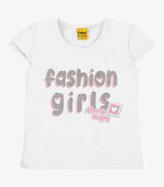 Blusa Infantil Feminina Fashion Girls Rovi Kids Branco