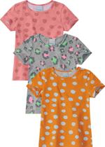 Blusa Infantil Feminina Kit 3 Poá - Malwee