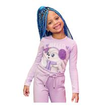 Blusa Infantil Feminina Kukiê Fone Pelucia ML Lilás - 70510