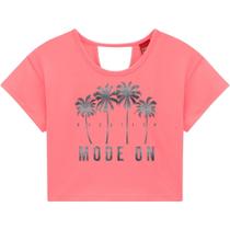 Blusa Infantil Feminina Kyly Meia Malha Rosa