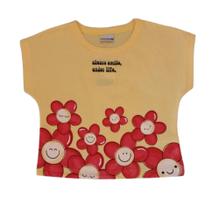 Blusa Infantil Feminina MC em Malha Fakini