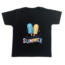 Blusa Infantil Feminina Picolé Estampa Summer Verão Moda