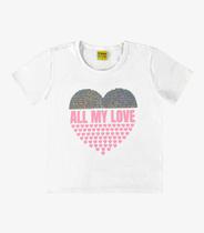 Blusa Infantil Feminina Rovi kids Branco