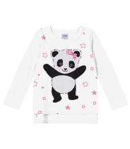 Blusa Infantil Feminino Manga Longa Rovitex Kids Branco Blusa Infantil Feminino Manga Longa Rovitex Kids Branco
