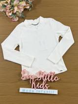 Blusa Infantil Kukie Inverno Manga Longa Off White Canelada