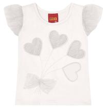 Blusa Infantil Kyly em Algodão com detalhes em Tule