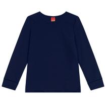 Blusa Infantil Kyly em Malha Térmica na cor Azul Marinho