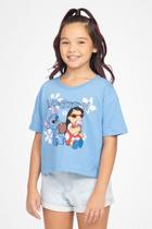 Blusa Infantil Manga Curta Lilo & Stitch - Fakini