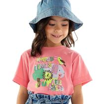 Blusa Infantil Manga Curta Rosa Brilho Animais Good Times Up Baby Blusa Infantil Manga Curta Rosa Brilho Animais Good Times Up Baby