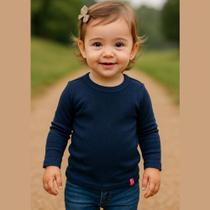 Blusa Infantil Manga Longa Canelada Kely & Kety Blusa Infantil Manga Longa Canelada Kely & Kety