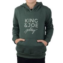 Blusa Infantil Masculina King & Joe Moletom Slim Verde - MO0