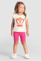 Blusa infantil menina 3 palavrinhas Brandili Natural